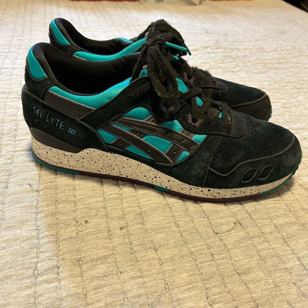 ASICS Gel Lyte III Black and Teal Sneakers